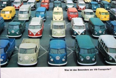 Volkswagen T1 Transporter Modelprogram "Was ist das Besondere am Transporter" 1965 Carbrochure (7047)